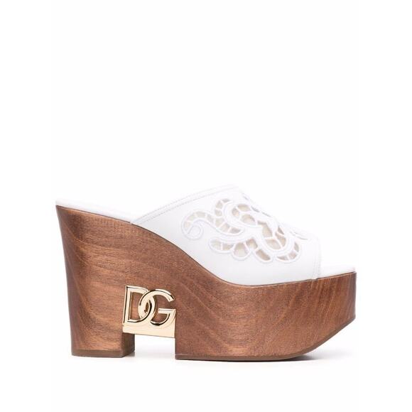 Dolce & Gabbana open-toe platform-sole mules size 37/ US 7 - Picture 1 of 16